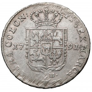 Poniatowski, Dwuzłotówka 1791 EB