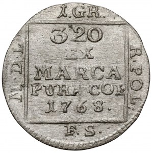 Poniatowski, Grosz srebrny 1768 FS - PRUSKI falsyfikat