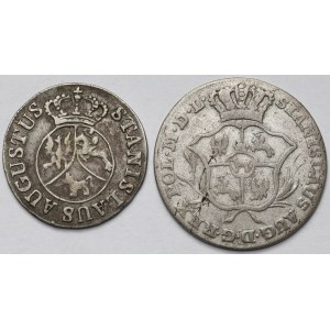 Poniatowski, 6 groszy 1794 i Półzłotek 1769 - zestaw (2szt)