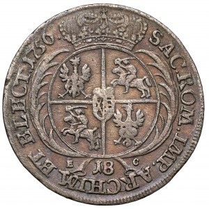 August III Sas, Ort Lipsk 1756 EC - małe popiersie