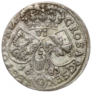 Jan III Sobieski, Szóstak Kraków 1683 - wąskie popiersie