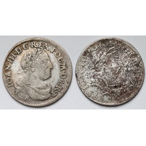 Jan III Sobieski, Szóstak Bydgoszcz i Kraków 1681 - zestaw (2szt)