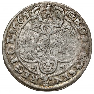 Jan II Kazimierz, Szóstak Bydgoszcz 1665 AT