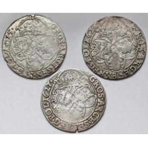 Zygmunt III Waza, Szóstak Kraków 1625-1627 - zestaw (3szt)