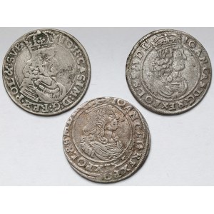 Jan II Kazimierz, Szóstaki 1661-1666 - zestaw (3szt)