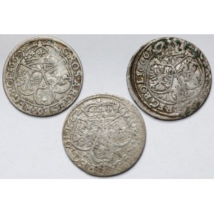 Jan II Kazimierz, Szóstaki 1660-1666 - zestaw (3szt)