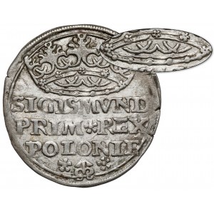 Zygmunt I Stary, Grosz Kraków 1528 - PEREŁKI na obręczy