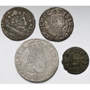 Zygmunt III Waza do Augusta III Sasa, od Szeląga do Szóstaka - zestaw (4szt)