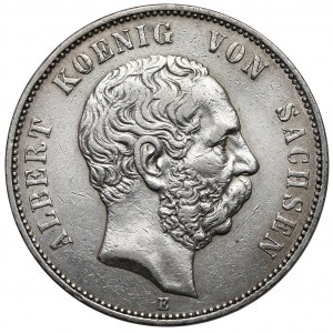 Saksonia, 5 marek 1889-E, Muldenhütten - rzadki rocznik
