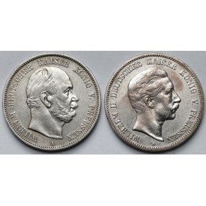 Prusy, 5 marek 1875-1896 - zestaw (2szt)