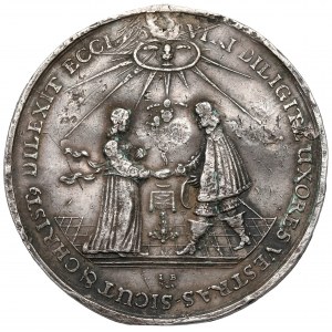 Śląsk, Wrocław, Medal ślubny bez daty (1660/83) - J. Buchheim