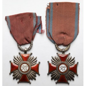 PRL, Srebrne Krzyże Zasługi - 'RP' - Caritas - zestaw (2szt)