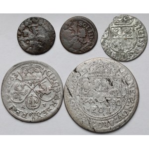 Zygmunt III Waza i Jan II Kazimierz, od Boratynki do Tymfa - zestaw (5szt)