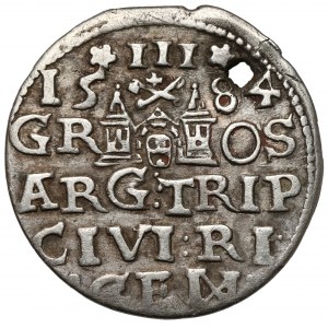 Stefan Batory, Trojak Ryga 1584 - z błędem w GEN