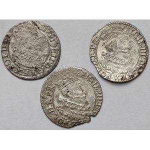 Zygmunt III Waza, Grosz Gdańsk 1625-1627 - zestaw (3szt)
