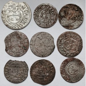 Zygmunt III Waza, Półtorak i Szelągi - zestaw (9szt)