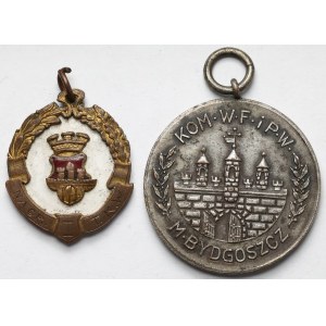 II RP, Medale nagrodowe - Mecz 10 minut 1927 i Hokej 1933 - zestaw (2szt)