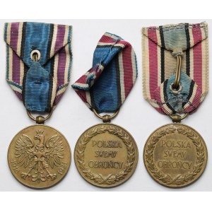 II RP, Medal Polska Swemu Obrońcy 1918-1921 - zestaw (3szt)