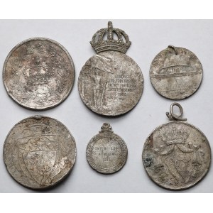 Europa, Zestaw odznaczeń - Junk Silver (6szt)