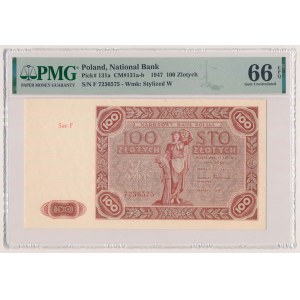 100 złotych 1947 - mała litera - F