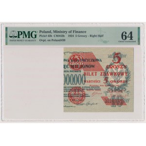5 groszy 1924 - prawa połowa