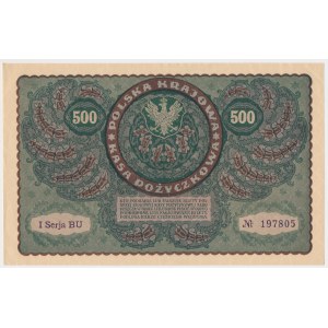 500 marek 1919 Sierpień - I Serja BU (Mił.28a)