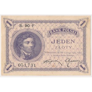 1 złoty 1919 - S.90 F - ex. Lucow