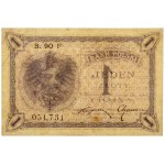 1 złoty 1919 - S.90 F - ex. Lucow
