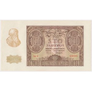 100 złotych 1940 - Ser.E