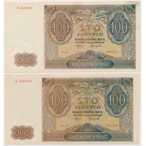 100 złotych 1941 - Ser.A i D - zestaw (2szt)