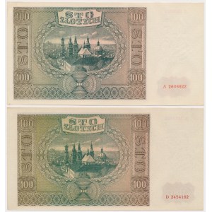 100 złotych 1941 - Ser.A i D - zestaw (2szt)