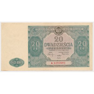 20 złotych 1946 - A - mała litera