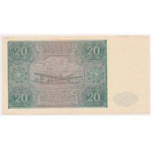 20 złotych 1946 - D - duża litera