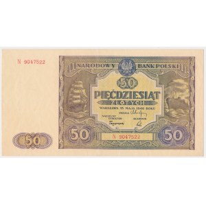 50 złotych 1946 - N - duża litera