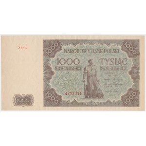 1.000 złotych 1947 - duża litera - D