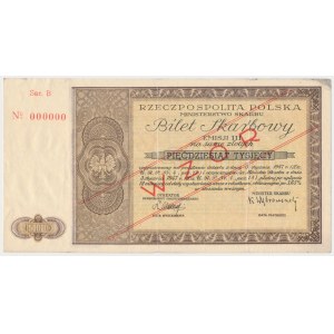 Bilet Skarbowy, Emisja III - WZÓR - 50.000 zł 1947
