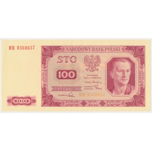 100 złotych 1948 - HH - prążkowany papier