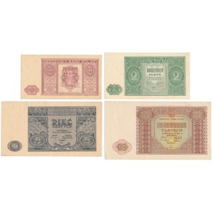 Zestaw od 1 do 10 zł 1946 (4szt)