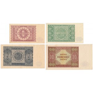 Zestaw od 1 do 10 zł 1946 (4szt)