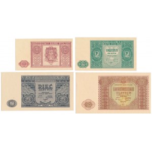 Zestaw od 1 do 10 zł 1946 (4szt)