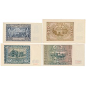 Zestaw 20 i 100 zł 1940 + 50 i 100 zł 1941 (4szt)