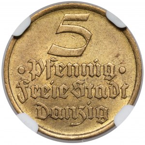 Gdańsk, 5 fenigów 1932 Flądra