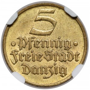 Gdańsk, 5 fenigów 1932 Flądra
