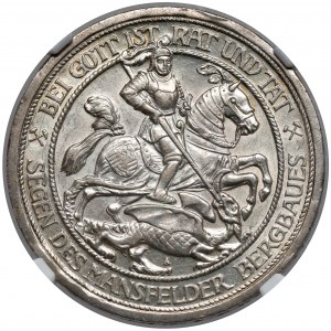 Prusy, 3 marki 1915-A, Berlin - przyłączenie Mansfeld do Prus - rzadkie