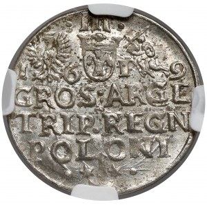 Zygmunt III Waza, Trojak Kraków 1619 - piękny
