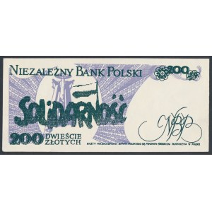 Solidarność, 200 złotych 1986 Zbigniew Bujak