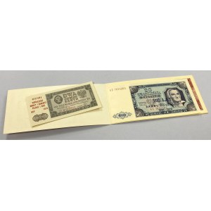 Zestaw 2, 20 i 100 zł 1948 z nadrukami NBP