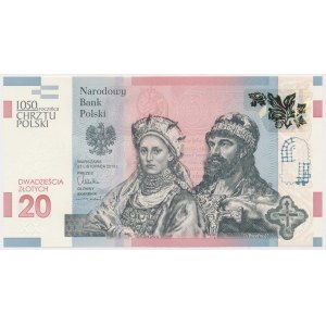 20 złotych 2015 - Chrzest Polski - w folderze