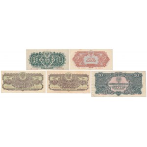 Zestaw banknotów emisji 1944 (5szt)