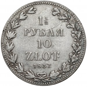 1-1/2 rubla = 10 złotych 1837 MW, Warszawa